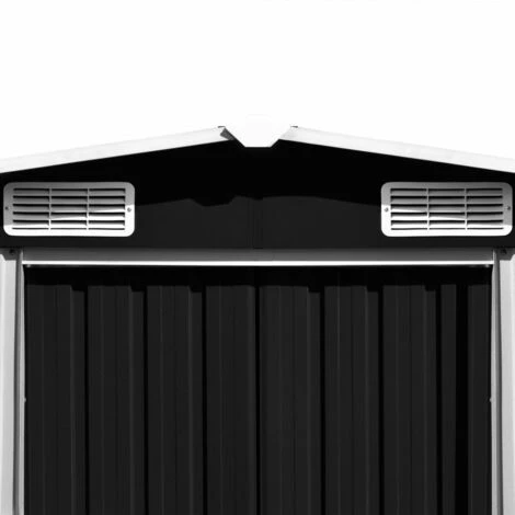 INLIFE Abri De Jardin 257x489x181 Cm Métal Anthracite 5 INLIFE Abri De Jardin 257x489x181 Cm Métal Anthracite – Image 3