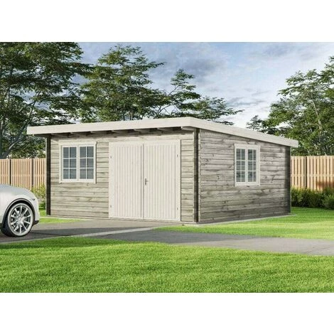 Garage Et Entrepot 44-C Carlsson - 1 Place Naturel , 44 Mm Épaisseur De Paroi 602 X 612 Cm - Sans Traitement De Couleur 3 Garage Et Entrepot 44-C Carlsson - 1 Place Naturel , 44 Mm Épaisseur De Paroi 602 X 612 Cm - Sans Traitement De Couleur