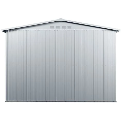 VENTE-UNIQUE.COM Abri De Jardin Métal En Acier Galvanisé Gris 4,91 M² LINUS - Gris Clair 7 VENTE-UNIQUE.COM Abri De Jardin Métal En Acier Galvanisé Gris 4,91 M² LINUS - Gris Clair – Image 5