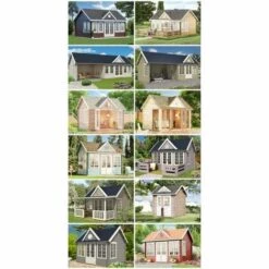 ALPHOLZ Abri De Jardin Clockhouse Halifax-28 Naturel , 28 Mm Épaisseur Paroi 268 X 276 Cm - Sans Traitement De Couleur -France Abri de jardin Soldes Boutique 56429602 5