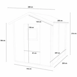 ALCE Abri De Jardin En Bois Pour Le Rangement Des Outils Vaniglia 200x207 -France Abri de jardin Soldes Boutique 56501713 4