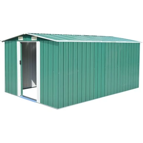 NOVA Shed De Jardin En Métal 257x392x181 Cm Avec Support De Couleurs Diverses Abri De Jardin 257x392x181 Cm Métal Vert Couleur : VERT 3 NOVA Shed De Jardin En Métal 257x392x181 Cm Avec Support De Couleurs Diverses Abri De Jardin 257x392x181 Cm Métal Vert Couleur : VERT