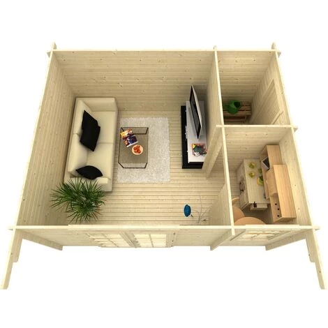 ALPHOLZ Abri De Jardin Jersey ISO Naturel , 44 Mm Épaisseur Paroi 512 X 468 Cm - Sans Traitement De Couleur 5 ALPHOLZ Abri De Jardin Jersey ISO Naturel , 44 Mm Épaisseur Paroi 512 X 468 Cm - Sans Traitement De Couleur â Image 3