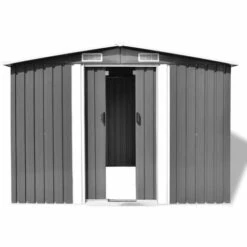 GROSMONDE 257 X 205 X 178 Cm Abri De Stockage Pour Jardin Métal Gris 9 GROSMONDE 257 X 205 X 178 Cm Abri De Stockage Pour Jardin Métal Gris -France Abri de jardin Soldes Boutique 57300665 3