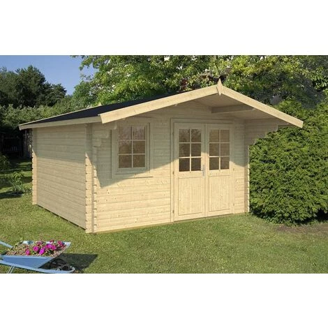 Tenekaubandus Abri De Jardin Modèle Mari-A Naturel , 40 Mm Épaisseur Paroi 400 X 530 Cm - Sans Traitement De Couleur 3 Tenekaubandus Abri De Jardin Modèle Mari-A Naturel , 40 Mm Épaisseur Paroi 400 X 530 Cm - Sans Traitement De Couleur