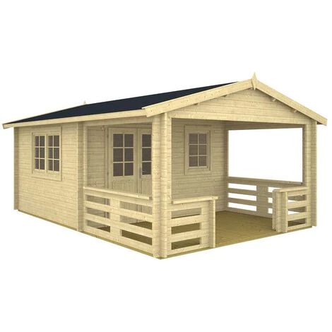 Tenekaubandus Abri De Jardin Montana-40 Naturel , 40 Mm Épaisseur Paroi 444 X 585 Cm - Sans Traitement De Couleur 4 Tenekaubandus Abri De Jardin Montana-40 Naturel , 40 Mm Épaisseur Paroi 444 X 585 Cm - Sans Traitement De Couleur – Image 2