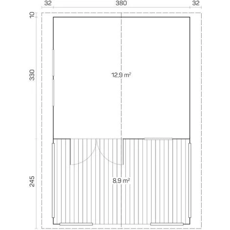 Tenekaubandus Abri De Jardin Montana-40 Naturel , 40 Mm Épaisseur Paroi 444 X 585 Cm - Sans Traitement De Couleur 5 Tenekaubandus Abri De Jardin Montana-40 Naturel , 40 Mm Épaisseur Paroi 444 X 585 Cm - Sans Traitement De Couleur – Image 3