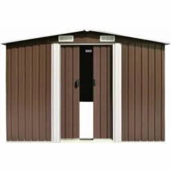 TRUE DEAL Abri De Jardin Marron 257x779x181 Cm Acier Galvanisé -France Abri de jardin Soldes Boutique 57837303 3