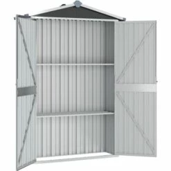 TRUE DEAL Abri De Jardin Anthracite 107,5x46x183 Cm Acier Galvanisé -France Abri de jardin Soldes Boutique 57843187 3