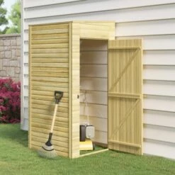 TRUE DEAL Abri De Stockage De Jardin 105x110x218 Cm Bois De Pin Imprégné