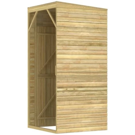TRUE DEAL Abri De Stockage De Jardin 105x110x218 Cm Bois De Pin Imprégné 7 TRUE DEAL Abri De Stockage De Jardin 105x110x218 Cm Bois De Pin Imprégné – Image 5