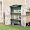 TRUE DEAL Abri De Jardin Vert 107,5x46x183 Cm Acier Galvanisé -France Abri de jardin Soldes Boutique 57846905 1