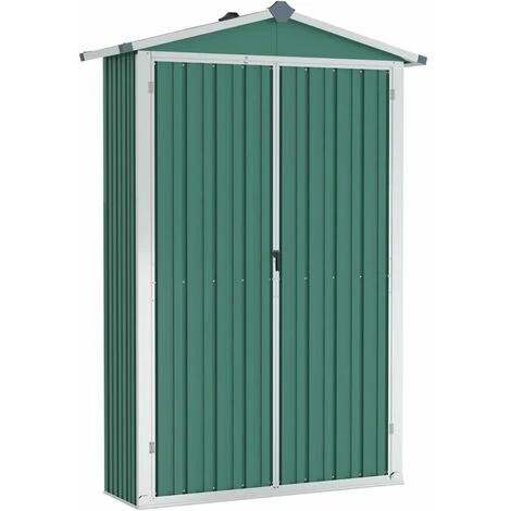 TRUE DEAL Abri De Jardin Vert 107,5x46x183 Cm Acier Galvanisé 4 TRUE DEAL Abri De Jardin Vert 107,5x46x183 Cm Acier Galvanisé – Image 2