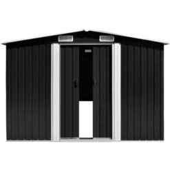 TRUE DEAL Abri De Jardin Anthracite 257x779x181 Cm Acier Galvanisé -France Abri de jardin Soldes Boutique 57847035 3