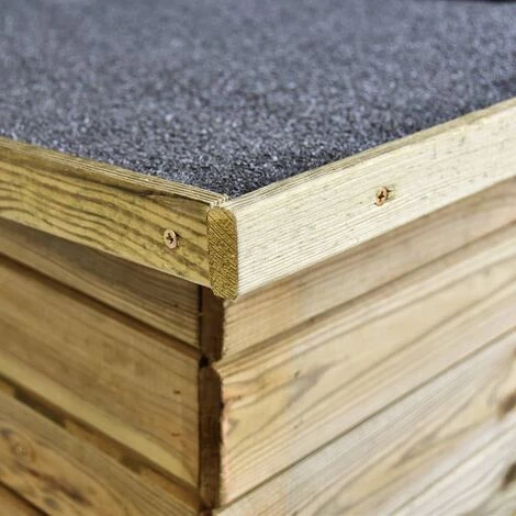 TRUE DEAL Abri à Vélo De Jardin 232x110x170 Cm Bois De Pin Imprégné 7 TRUE DEAL Abri à Vélo De Jardin 232x110x170 Cm Bois De Pin Imprégné – Image 5