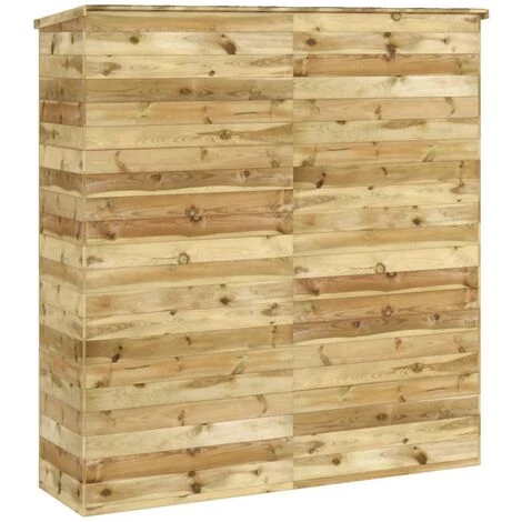 VidaXL Abri à Outils De Jardin 163x50x171 Cm Bois De Pin Solide - Brun 7 VidaXL Abri à Outils De Jardin 163x50x171 Cm Bois De Pin Solide - Brun – Image 5