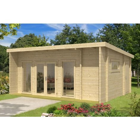CARLSSON Abri De Jardin Carla-70 ISO Naturel Imprégné, 70 Mm Épaisseur Paroi 622 X 492 Cm - Sans Traitement De Couleur 3 CARLSSON Abri De Jardin Carla-70 ISO Naturel Imprégné, 70 Mm Épaisseur Paroi 622 X 492 Cm - Sans Traitement De Couleur
