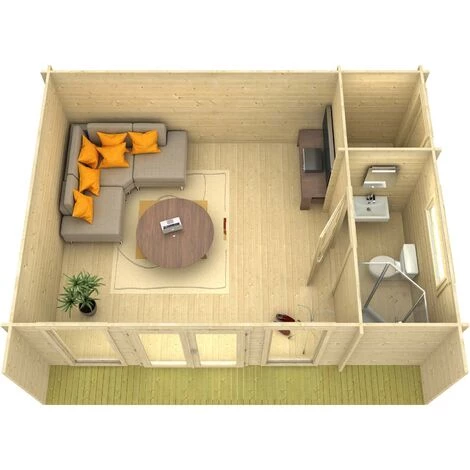 CARLSSON Abri De Jardin Carla-70 ISO Naturel Imprégné, 70 Mm Épaisseur Paroi 622 X 492 Cm - Sans Traitement De Couleur 4 CARLSSON Abri De Jardin Carla-70 ISO Naturel Imprégné, 70 Mm Épaisseur Paroi 622 X 492 Cm - Sans Traitement De Couleur â Image 2