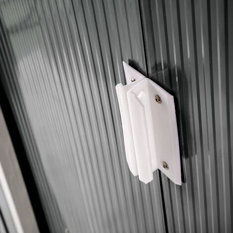 TECTAKE Abri De Jardin Métal 2,7 M² Toiture 2 Pans - Maison De Jardin, Cabane De Jardin, Remise De Jardin - Gris/blanc 6 TECTAKE Abri De Jardin Métal 2,7 M² Toiture 2 Pans - Maison De Jardin, Cabane De Jardin, Remise De Jardin - Gris/blanc – Image 4