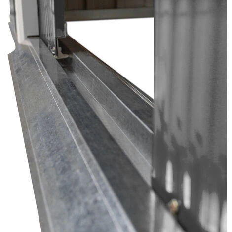 TECTAKE Abri De Jardin Métal 2,7 M² Toiture Monopente - Maison De Jardin, Cabane De Jardin, Remise De Jardin - Gris/blanc 7 TECTAKE Abri De Jardin Métal 2,7 M² Toiture Monopente - Maison De Jardin, Cabane De Jardin, Remise De Jardin - Gris/blanc – Image 5