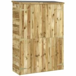 INLIFE Abri à Outils De Jardin 123x50x171 Cm Bois De Pin Imprégné - Brun -France Abri de jardin Soldes Boutique 58690899 2