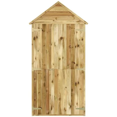 INLIFE Abri à Outils Avec Porte 107x107x220 Cm Bois De Pin Imprégné - Brun 5 INLIFE Abri à Outils Avec Porte 107x107x220 Cm Bois De Pin Imprégné - Brun – Image 3
