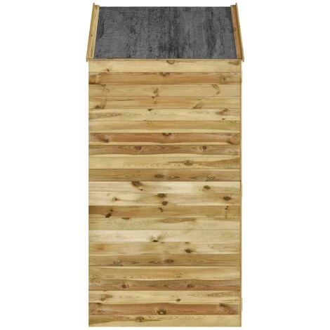 INLIFE Abri à Outils Avec Porte 107x107x220 Cm Bois De Pin Imprégné - Brun 6 INLIFE Abri à Outils Avec Porte 107x107x220 Cm Bois De Pin Imprégné - Brun – Image 4