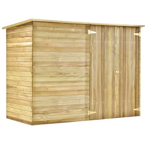 INLIFE Abri De Jardin 232x110x170 Cm Bois De Pin Imprégné - Brun 4 INLIFE Abri De Jardin 232x110x170 Cm Bois De Pin Imprégné - Brun – Image 2