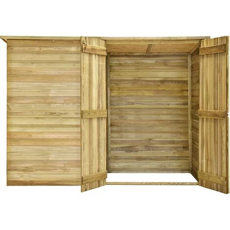 INLIFE Abri De Jardin 232x110x170 Cm Bois De Pin Imprégné - Brun 6 INLIFE Abri De Jardin 232x110x170 Cm Bois De Pin Imprégné - Brun – Image 4