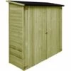INLIFE Abri à Outils De Jardin Pinède Imprégnée 182x76x175 Cm - Vert 1 INLIFE Abri à Outils De Jardin Pinède Imprégnée 182x76x175 Cm - Vert -France Abri de jardin Soldes Boutique 58691102 1