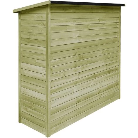 INLIFE Abri à Outils De Jardin Pinède Imprégnée 182x76x175 Cm - Vert 4 INLIFE Abri à Outils De Jardin Pinède Imprégnée 182x76x175 Cm - Vert – Image 2