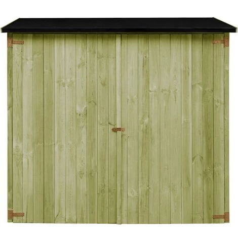 INLIFE Abri à Outils De Jardin Pinède Imprégnée 182x76x175 Cm - Vert 5 INLIFE Abri à Outils De Jardin Pinède Imprégnée 182x76x175 Cm - Vert – Image 3