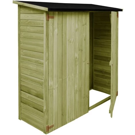 INLIFE Abri à Outils De Jardin Pinède Imprégnée 182x76x175 Cm - Vert 6 INLIFE Abri à Outils De Jardin Pinède Imprégnée 182x76x175 Cm - Vert – Image 4