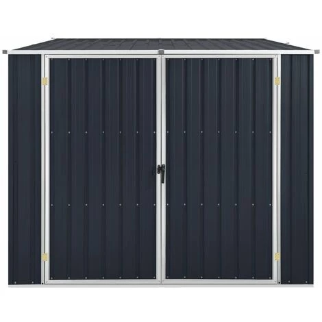 INLIFE Abri De Jardin Anthracite 195x198x159 Cm Acier Galvanisé - Anthracite 4 INLIFE Abri De Jardin Anthracite 195x198x159 Cm Acier Galvanisé - Anthracite – Image 2
