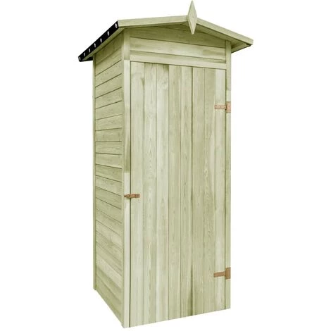 INLIFE Abri De Stockage Pour Jardin Pin Imprégné 100 X 100 X 210 Cm - Brun 3 INLIFE Abri De Stockage Pour Jardin Pin Imprégné 100 X 100 X 210 Cm - Brun
