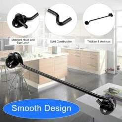 MACARON Crochet De Cabine 2 Pièces Crochet Fermeture Porte Noir Acier Inoxydable Crochets Avec Oil De Porte Verrous Et Boulons Pour Serrures Porte De Grange, Salle De Bain, Fenêtre, Porte Coulissante(20cm)LO-Ron 9 MACARON Crochet De Cabine 2 Pièces Crochet Fermeture Porte Noir Acier Inoxydable Crochets Avec Oil De Porte Verrous Et Boulons Pour Serrures Porte De Grange, Salle De Bain, Fenêtre, Porte Coulissante(20cm)LO-Ron -France Abri de jardin Soldes Boutique 58700672 3