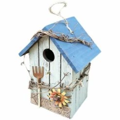 Fei Yu Bird House Birdcage Peinture Jardin Extérieur Suspendu Cottage Feeder Nest Crafts 7 Fei Yu Bird House Birdcage Peinture Jardin Extérieur Suspendu Cottage Feeder Nest Crafts -France Abri de jardin Soldes Boutique 58847378 3