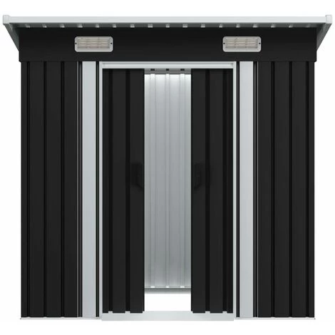 GROSMONDE 190 X 124 X 181 Cm Abri De Stockage Pour Jardin Acier Cabane 5 GROSMONDE 190 X 124 X 181 Cm Abri De Stockage Pour Jardin Acier Cabane – Image 3