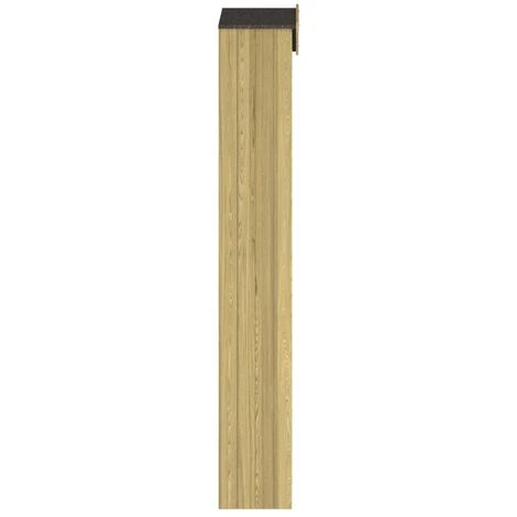 INLIFE Abri à Outils De Jardin 89x33x222 Cm Bois De Pin Imprégné - Brun 7 INLIFE Abri à Outils De Jardin 89x33x222 Cm Bois De Pin Imprégné - Brun – Image 5