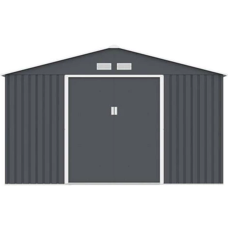 AUTRES Abri De Jardin En Métal 10,78 M2 - Kit D'ancrage Inclus - Gris Anthracite 3 AUTRES Abri De Jardin En Métal 10,78 M2 - Kit D'ancrage Inclus - Gris Anthracite