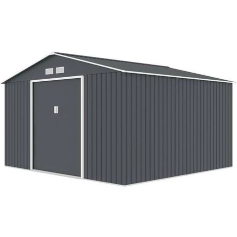 AUTRES Abri De Jardin En Métal 10,78 M2 - Kit D'ancrage Inclus - Gris Anthracite 5 AUTRES Abri De Jardin En Métal 10,78 M2 - Kit D'ancrage Inclus - Gris Anthracite – Image 3
