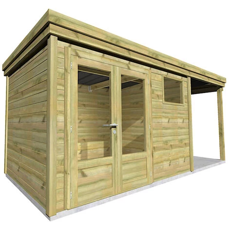ABRI FRANçAIS ABRI DE JARDIN En Bois - 13,4m2 - 5,56x2,41m - Pin Sylvestre Traité Autoclave - Livraison Gratuite - Surface Int : 6,6m2 3 ABRI FRANçAIS ABRI DE JARDIN En Bois - 13,4m2 - 5,56x2,41m - Pin Sylvestre Traité Autoclave - Livraison Gratuite - Surface Int : 6,6m2