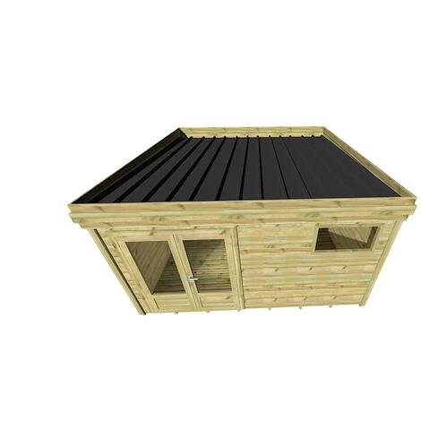 ABRI FRANçAIS ABRI DE JARDIN En Bois - 20,6m2 - 4,46x4,61m - Pin Sylvestre Traité Autoclave - Livraison Gratuite - Surface Int : 17,64m2 4 ABRI FRANçAIS ABRI DE JARDIN En Bois - 20,6m2 - 4,46x4,61m - Pin Sylvestre Traité Autoclave - Livraison Gratuite - Surface Int : 17,64m2 – Image 2