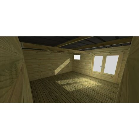 ABRI FRANçAIS ABRI DE JARDIN En Bois - 20,6m2 - 4,46x4,61m - Pin Sylvestre Traité Autoclave - Livraison Gratuite - Surface Int : 17,64m2 7 ABRI FRANçAIS ABRI DE JARDIN En Bois - 20,6m2 - 4,46x4,61m - Pin Sylvestre Traité Autoclave - Livraison Gratuite - Surface Int : 17,64m2 – Image 5