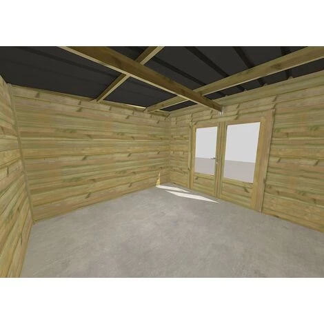 ABRI FRANçAIS ABRI DE JARDIN En Bois - 13,2m2 - 3,56x3,71m - Pin Sylvestre Traité Autoclave - Livraison Gratuite - Surface Int : 10,9m2 4 ABRI FRANçAIS ABRI DE JARDIN En Bois - 13,2m2 - 3,56x3,71m - Pin Sylvestre Traité Autoclave - Livraison Gratuite - Surface Int : 10,9m2 – Image 2