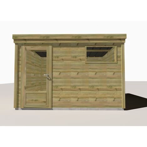 ABRI FRANçAIS ABRI DE JARDIN En Bois - 10,4m2 - 3,56x2,91m - Pin Sylvestre Traité Autoclave - Livraison Gratuite En 2 Semaines - Surface Int : 8,3m2 5 ABRI FRANçAIS ABRI DE JARDIN En Bois - 10,4m2 - 3,56x2,91m - Pin Sylvestre Traité Autoclave - Livraison Gratuite En 2 Semaines - Surface Int : 8,3m2 – Image 3