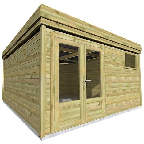 ABRI FRANçAIS ABRI DE JARDIN En Bois - 20,6m2 - 4,46x4,61m - Pin Sylvestre Traité Autoclave - Livraison Gratuite En 2 Semaines - Surface Int : 17,64m2 3 ABRI FRANçAIS ABRI DE JARDIN En Bois - 20,6m2 - 4,46x4,61m - Pin Sylvestre Traité Autoclave - Livraison Gratuite En 2 Semaines - Surface Int : 17,64m2