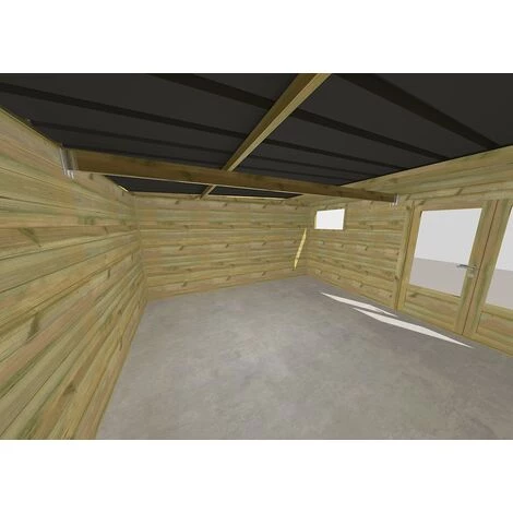 ABRI FRANçAIS ABRI DE JARDIN En Bois - 20,6m2 - 4,46x4,61m - Pin Sylvestre Traité Autoclave - Livraison Gratuite En 2 Semaines - Surface Int : 17,64m2 4 ABRI FRANçAIS ABRI DE JARDIN En Bois - 20,6m2 - 4,46x4,61m - Pin Sylvestre Traité Autoclave - Livraison Gratuite En 2 Semaines - Surface Int : 17,64m2 – Image 2