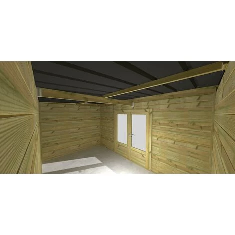 ABRI FRANçAIS ABRI DE JARDIN En Bois - 13m2 - 4,46x2,91m - Pin Sylvestre Traité Autoclave - Livraison Gratuite En 2 Semaines - Surface Int : 10,5m2 7 ABRI FRANçAIS ABRI DE JARDIN En Bois - 13m2 - 4,46x2,91m - Pin Sylvestre Traité Autoclave - Livraison Gratuite En 2 Semaines - Surface Int : 10,5m2 – Image 5