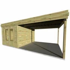 ABRI FRANçAIS ABRI DE JARDIN En Bois - 23,2m2 - 6,26x3,71m - Pin Sylvestre Traité Autoclave - Livraison Gratuite - Surface Int : 8,25m2 -France Abri de jardin Soldes Boutique 59667024 3